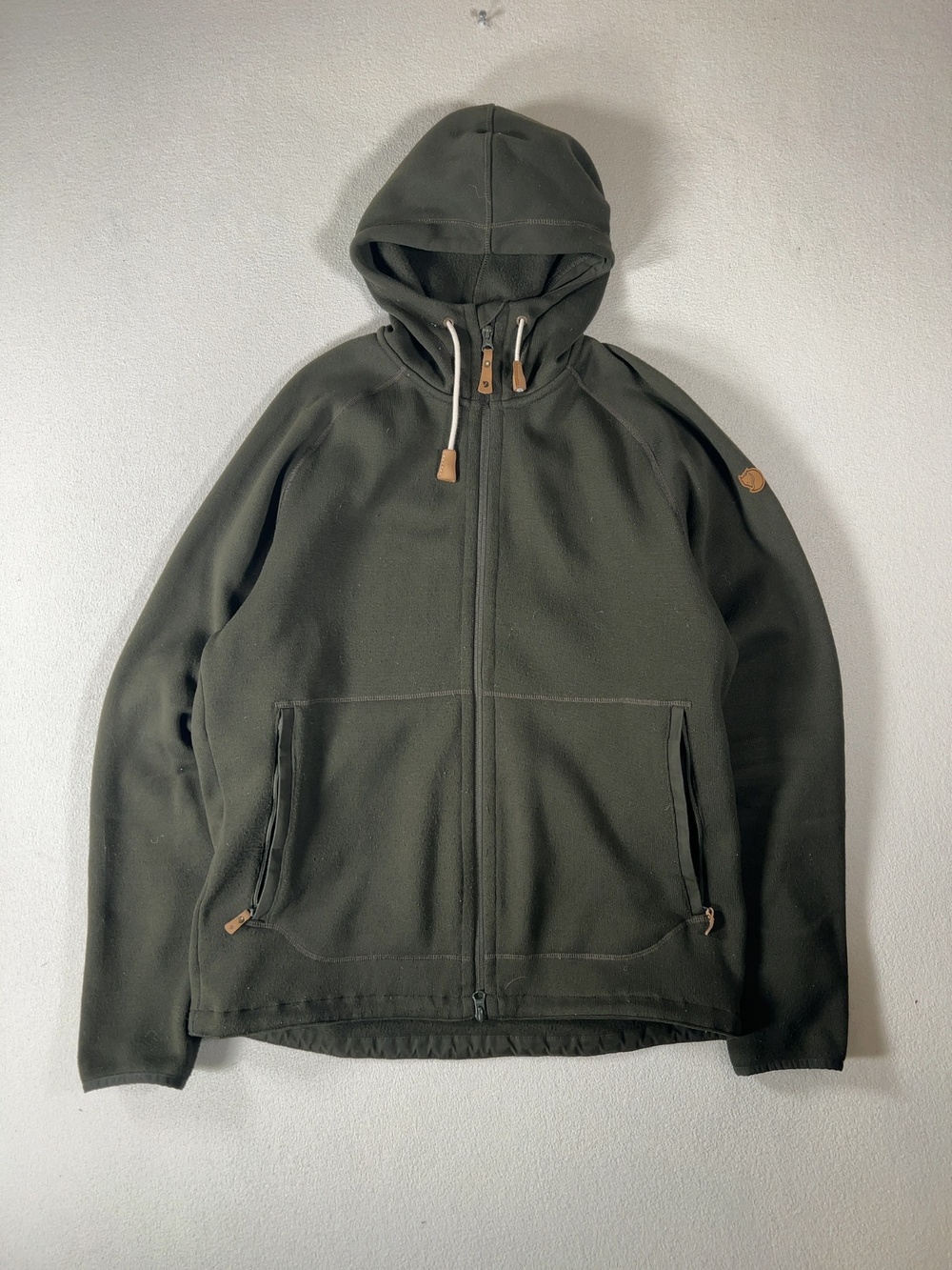 Fjรคllrรคven Fjallraven Ovik Fleece Hoodie Full Zip Jacket Green Mens L